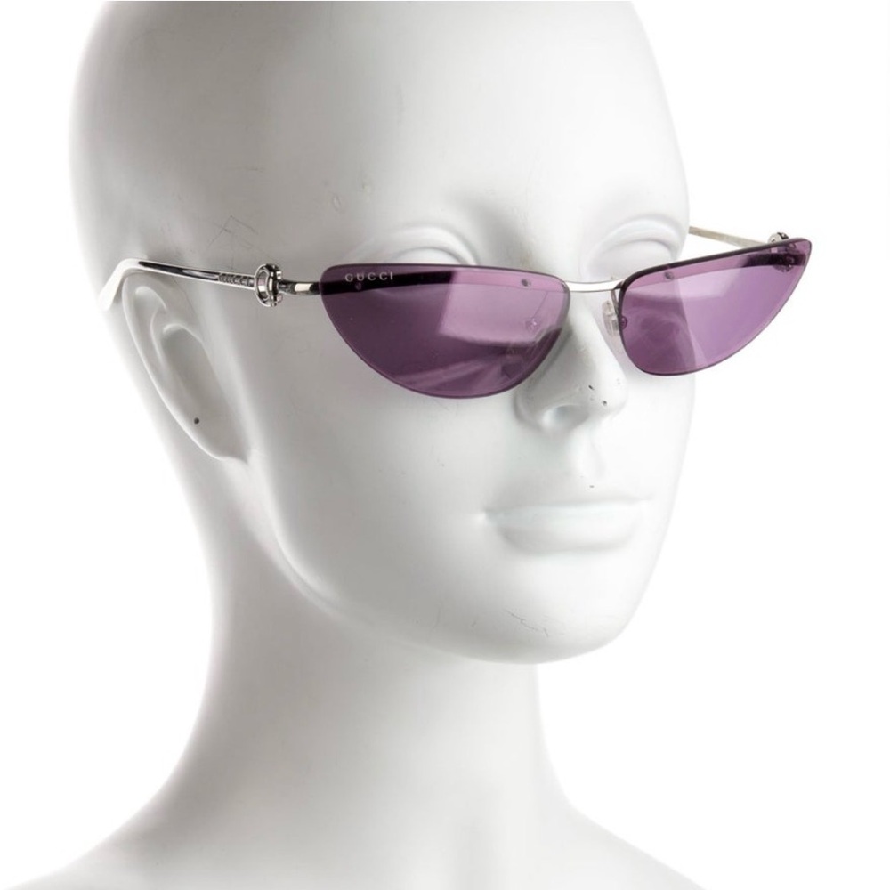 ✨ GUCCI Archival Y2K Purple Tint Shield Sunglasses w/ Case GG1701S